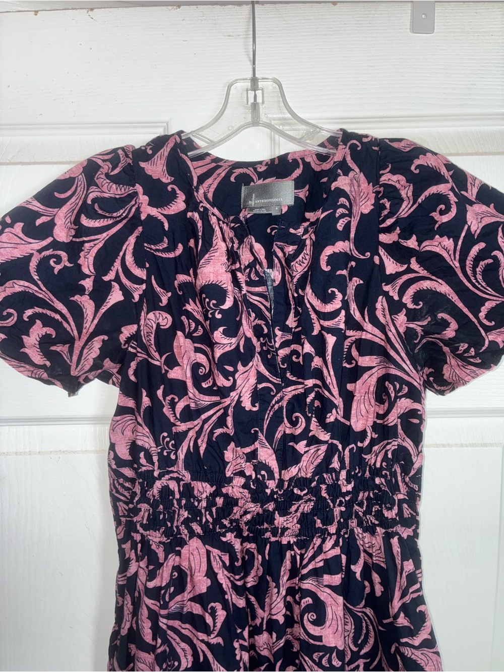Anthropologie Somerset Pink and Navy Maxi Dress Size Small - Picture 4 of 8